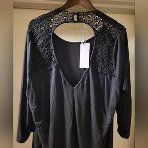 Daniel Rainn open back with lace top